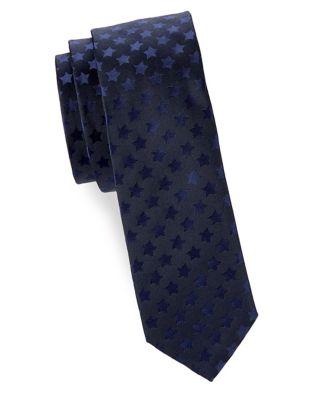 Hugo Boss Star Patterned Silk Tie