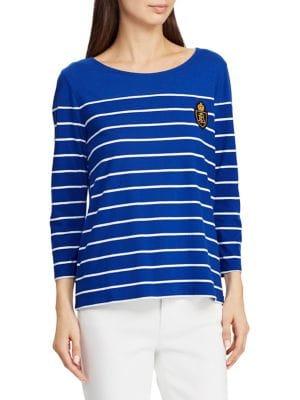 Lauren Ralph Lauren Petite Striped Jersey Top