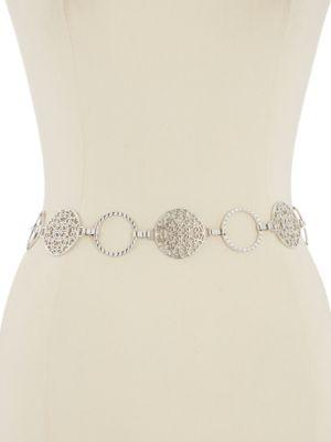 Fashion Focus Metal Ring And Medallion Belt