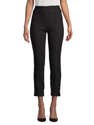 Lord & Taylor Petite Tonal Houndstooth Pants