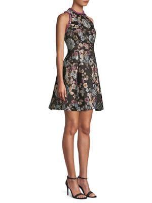 Laundry By Shelli Segal Brocade Fit-&-flare Dress