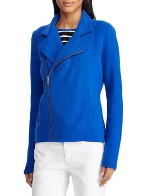 Lauren Ralph Lauren Petite Slim-fit Classic Moto Jacket