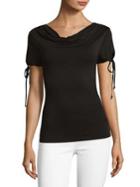 Design Lab Cowlneck Self-tie Top