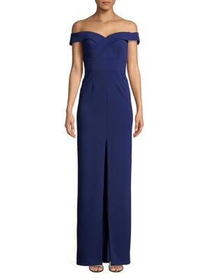 Aidan By Aidan Mattox Off-the-shoulder Short-sleeve Dress