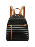 Fossil Megan Heart Striped Pvc Backpack
