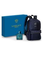 Versace Eros Eau De Toilette Spray With Backpack $118 Value