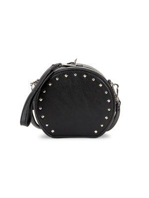 Core Life Studded Round Leather Crossbody