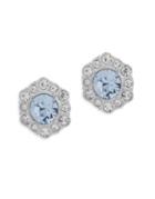 Givenchy Silvertone Cluster Stud Earrings