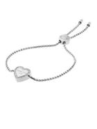 Michael Kors Heritage Pave Logo Heart Slide Bracelet