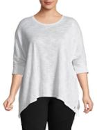 Calvin Klein Performance Plus Hacci Slub Knit Flutter Top