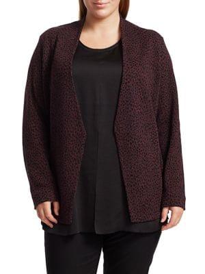 Nic+zoe Plus Vintage-inspired Animal-print Jacket