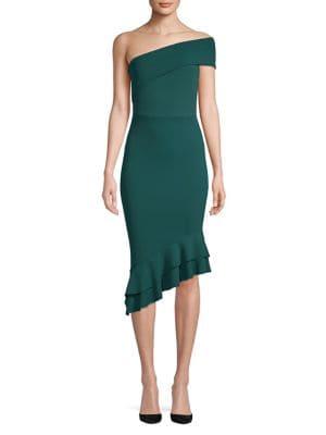 Quiz Ruffled One-shoulder Bodycon Dress