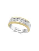 Effy Gento Crystal, 14k Yellow & 14k White Gold Band Ring
