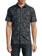 John Varvatos Star U.s.a. Floral-print Cotton Button-down Shirt