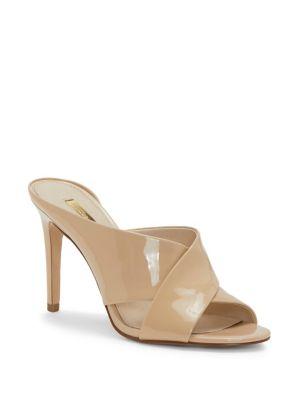 Louise Et Cie Halloway2 Patent Leather Crisscross-strap Mules