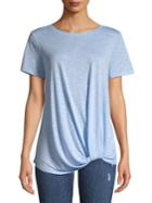 Lord & Taylor Petite Short-sleeve Twist-front Top