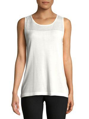 Nipon Boutique Stripe-yoke Tank