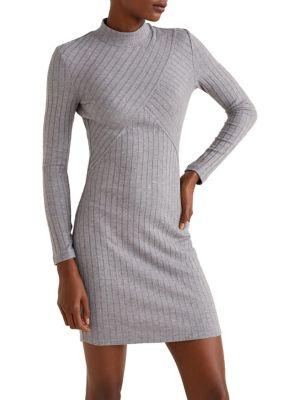 Mango Ribbed Jersey Sheath Dress