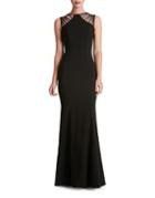 Dress The Population Harlow Strappy Crepe Bodycon Gown