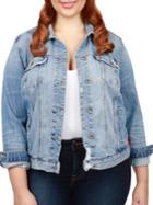 Lucky Brand Plus Embroidered Denim Jacket