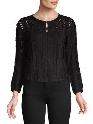 Nic+zoe Ruffle Knit Cardigan