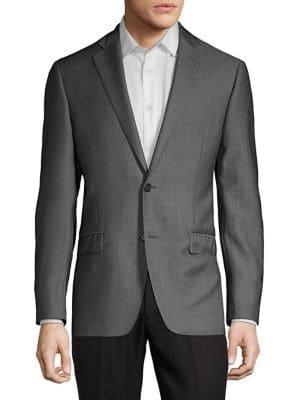 Black Brown Wool Suit Separate Jacket