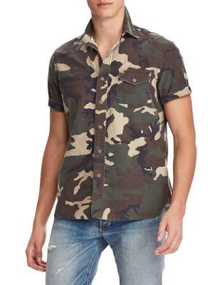 Polo Ralph Lauren Classic-fit Camouflage Cotton Button-down Shirt