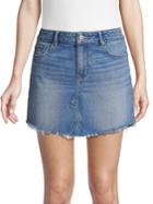 Paige Jeans Alethea Frayed Hem Denim Mini Skirt
