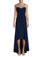 Adrianna Papell Beaded Crepe Gown