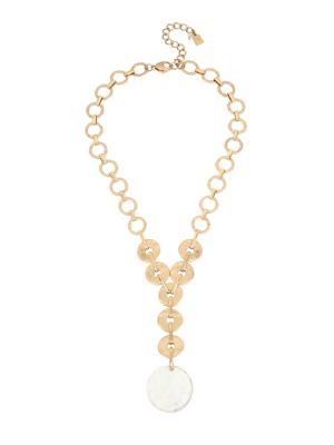 Lord Taylor Moonrise Mother-of-pearl And Crystal Y-necklace