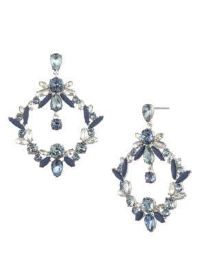 Givenchy Rhodium-plated And Glass Stone Drama Orbital Earrings
