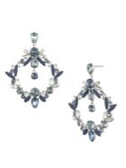 Givenchy Rhodium-plated And Glass Stone Drama Orbital Earrings