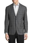 Michael Kors Tailored Wool Windowpane Blazer