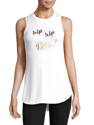 Marc New York Performance Metallic Print Top