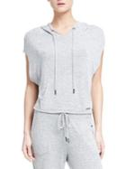 Donna Karan Active Short-sleeve Hooded Pullover