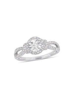 Sonatina Sterling Silver & Diamond Engagement Ring