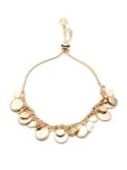 Ak Anne Klein Goldtone Disc Slider Bracelet