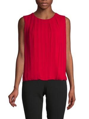 Calvin Klein Sleeveless Bubble-front Blouse