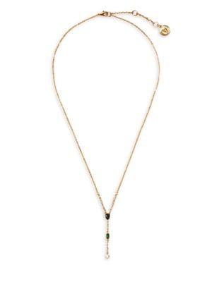 Vince Camuto Montana & Palace Green Opal & Crystal Y-necklace