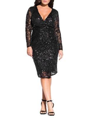 City Chic Plus Razzle Dazzle Dress
