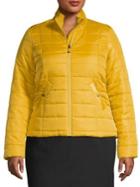 Vero Moda Curve Plus Stand Collar Quilted Jacket