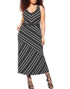 Addition Elle Michel Studio Striped Sleeveless Dress