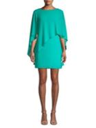 Vince Camuto Chiffon Asymetrical Cape Dress