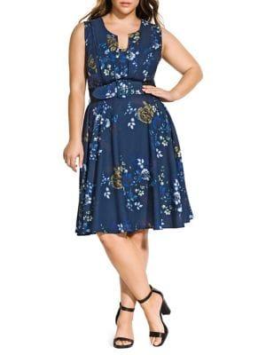 City Chic Plus Himari Floral Dress