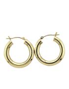 Lord & Taylor 14 Kt. Yellow Gold Polished Tubular Hoop Earrings