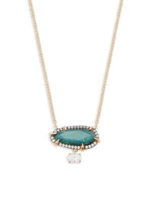 Nadri Jasmine Mini Stone Drop Necklace