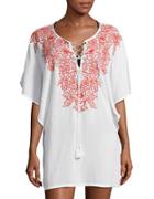 Amita Naithani Embroidered Floral Cover-up Tunic