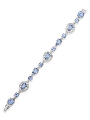 Givenchy Silvertone And Crystal Bracelet
