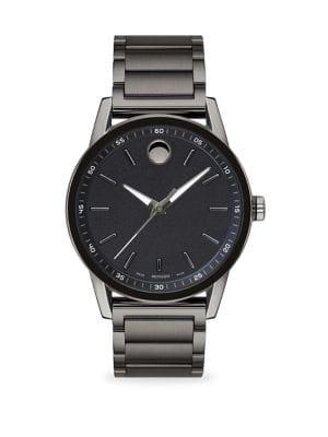 Movado Museum Sport Round Gray Pvd And Black Pvd Bracelet Watch