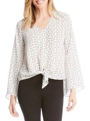 Karen Kane Star-print Tie Top